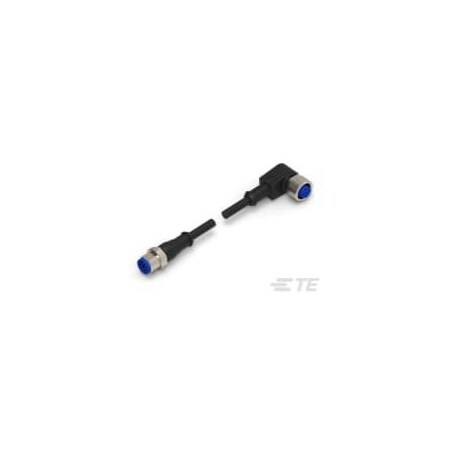 Te Connectivity M12 strgt plug to M12 angled socket AA 1-2273116-4